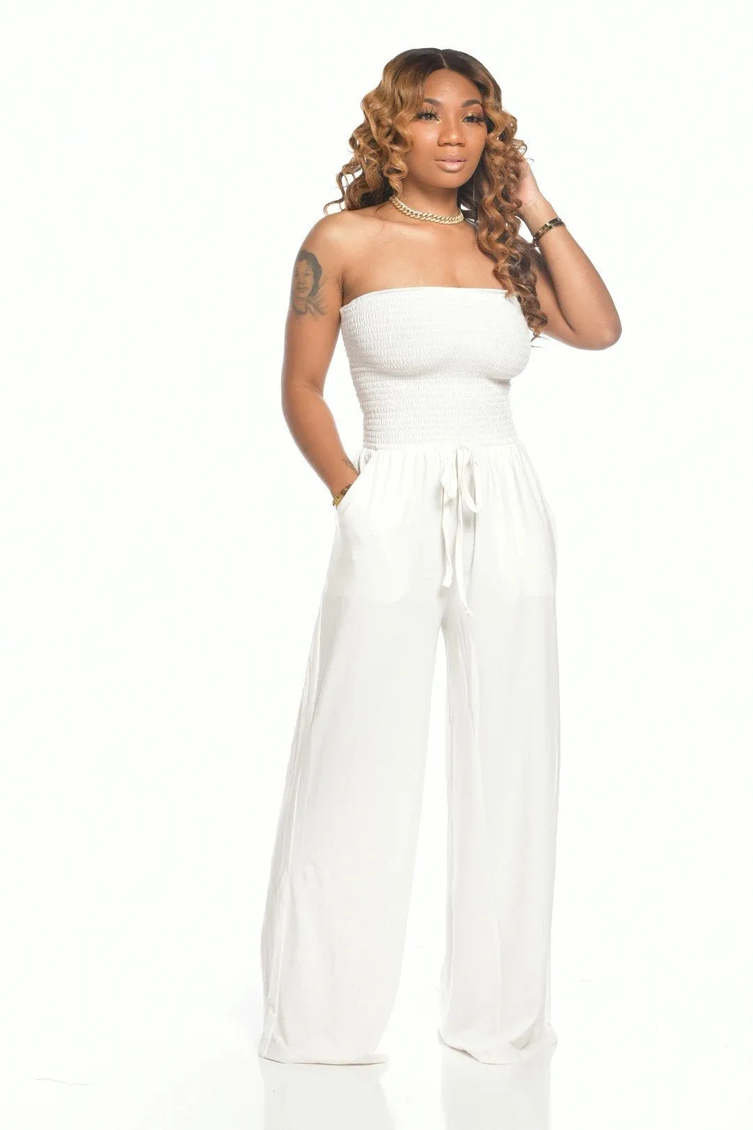 (2025 Nieuwjaar-Hot Sale)Newest Strapless Taille Jumpsuit