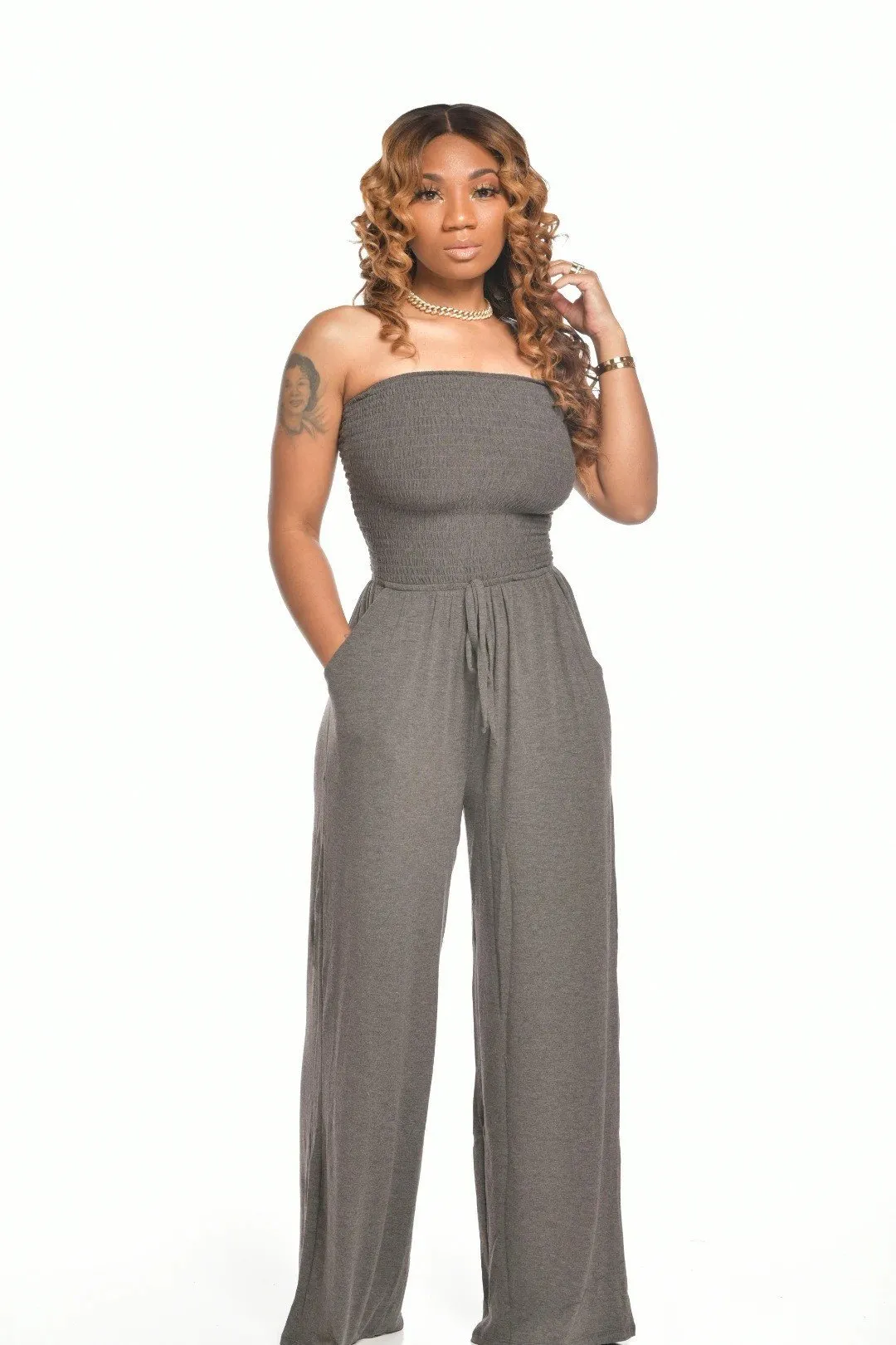 (2025 Nieuwjaar-Hot Sale)Newest Strapless Taille Jumpsuit