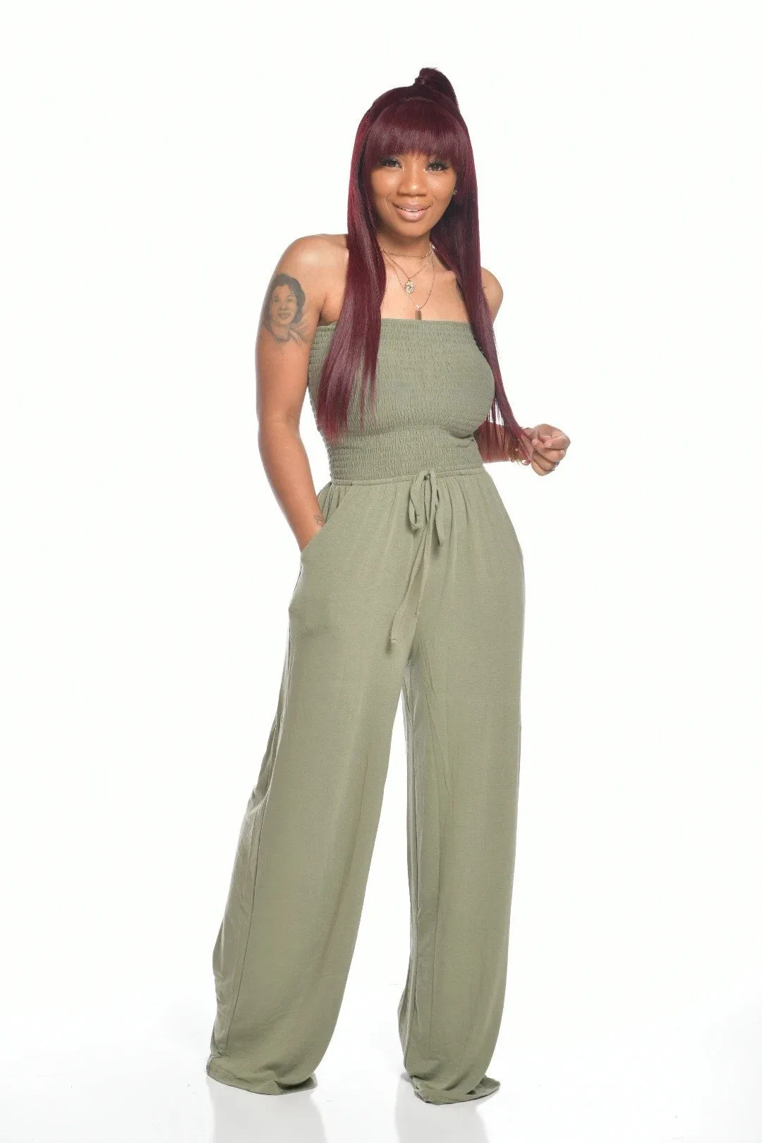 (2025 Nieuwjaar-Hot Sale)Newest Strapless Taille Jumpsuit