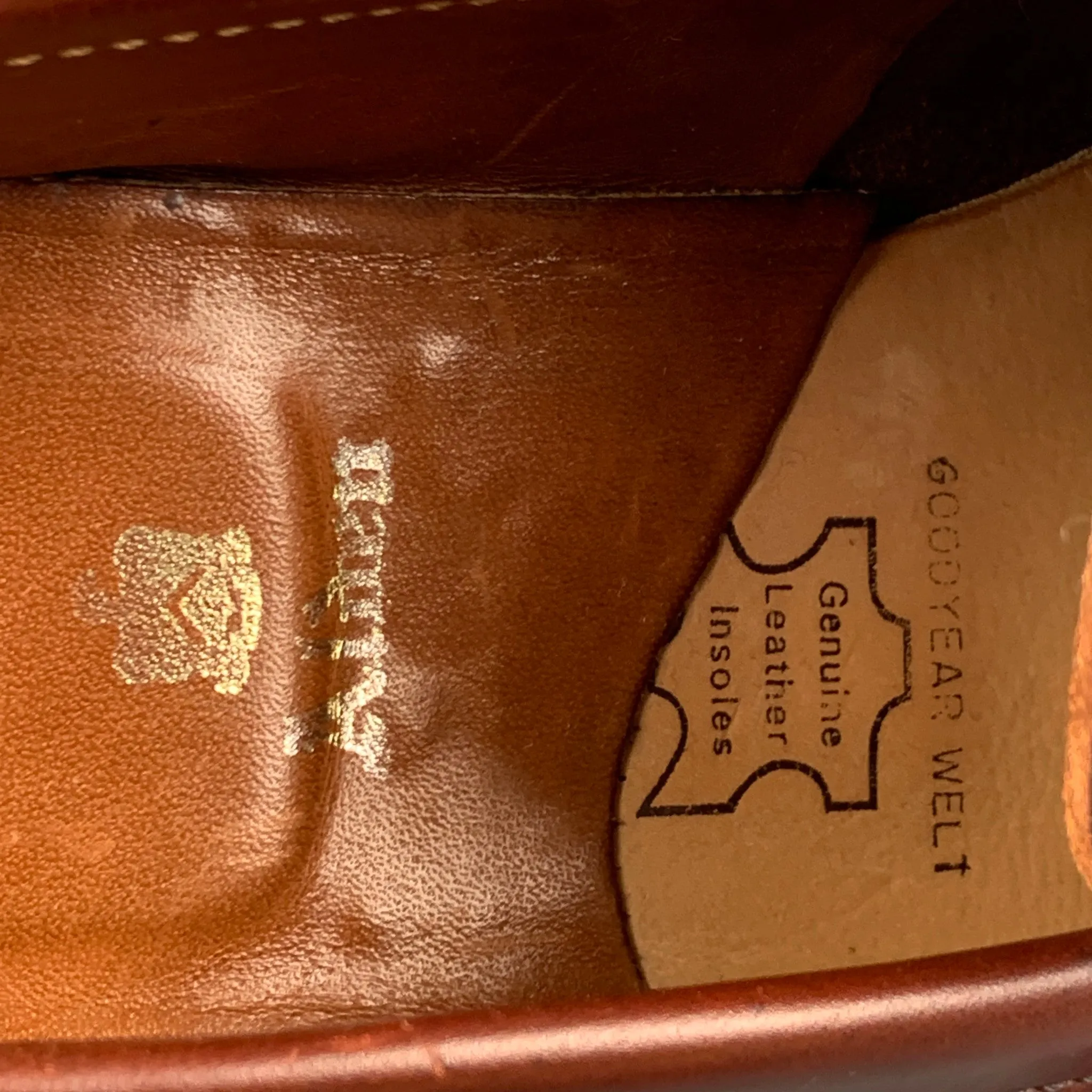 ALDEN Size 6.5 Brown Leather Penny Loafers