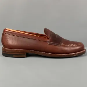 ALDEN Size 6.5 Brown Leather Penny Loafers