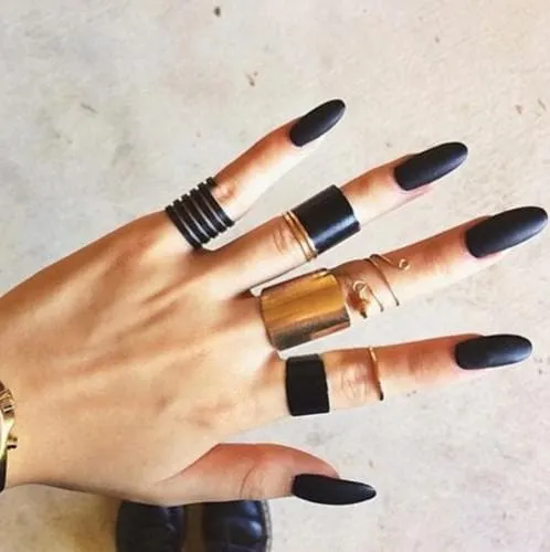 Black Midi Rings