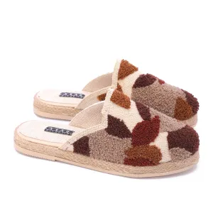 Cozy Luxe Woven Mules-Beige