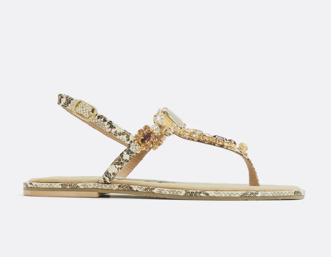 Cuple Multicolor Flat Sandals