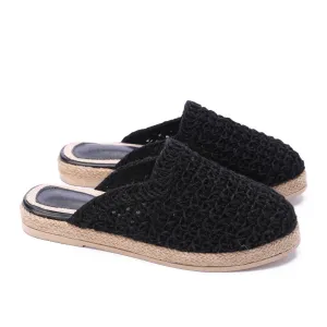 Flat Sole Slip-On Clogs-Black