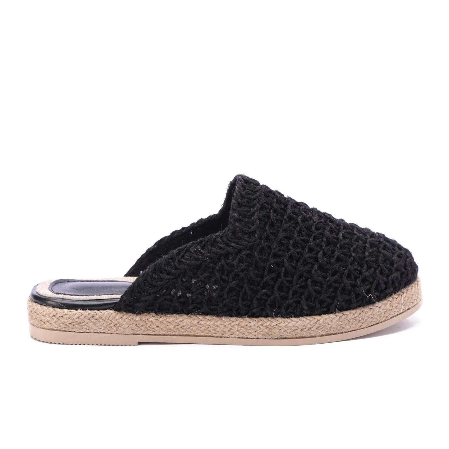 Flat Sole Slip-On Clogs-Black