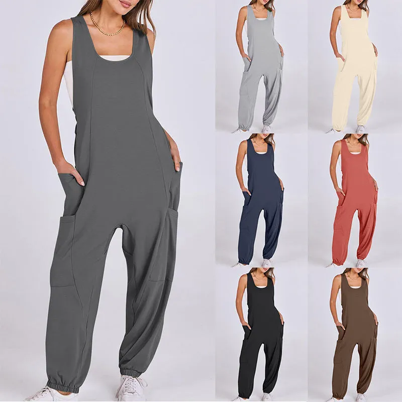 hot sale - Women's Sleeveless Baggy Jumpsuit