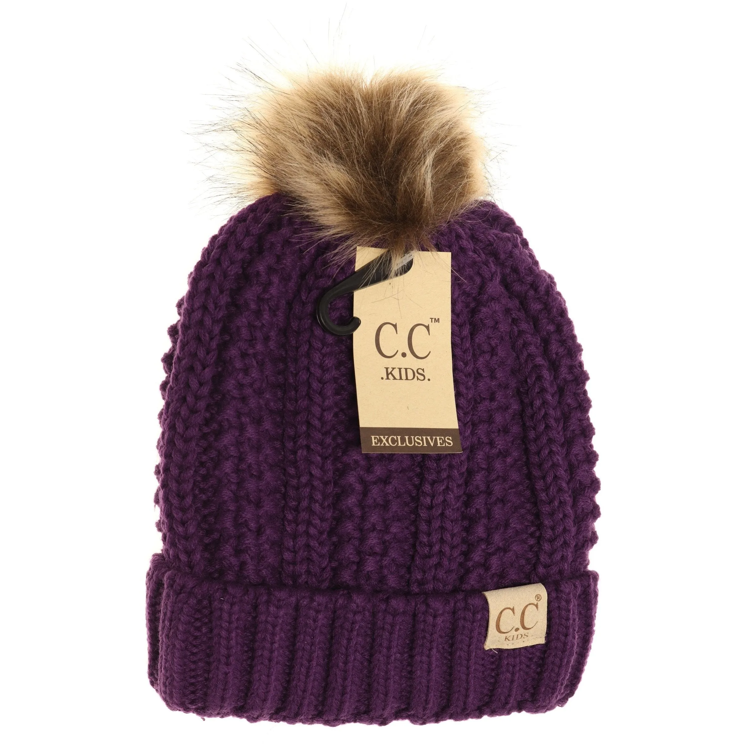 KIDS CC Beanie Fur Lined Beanie ~ Various Colours