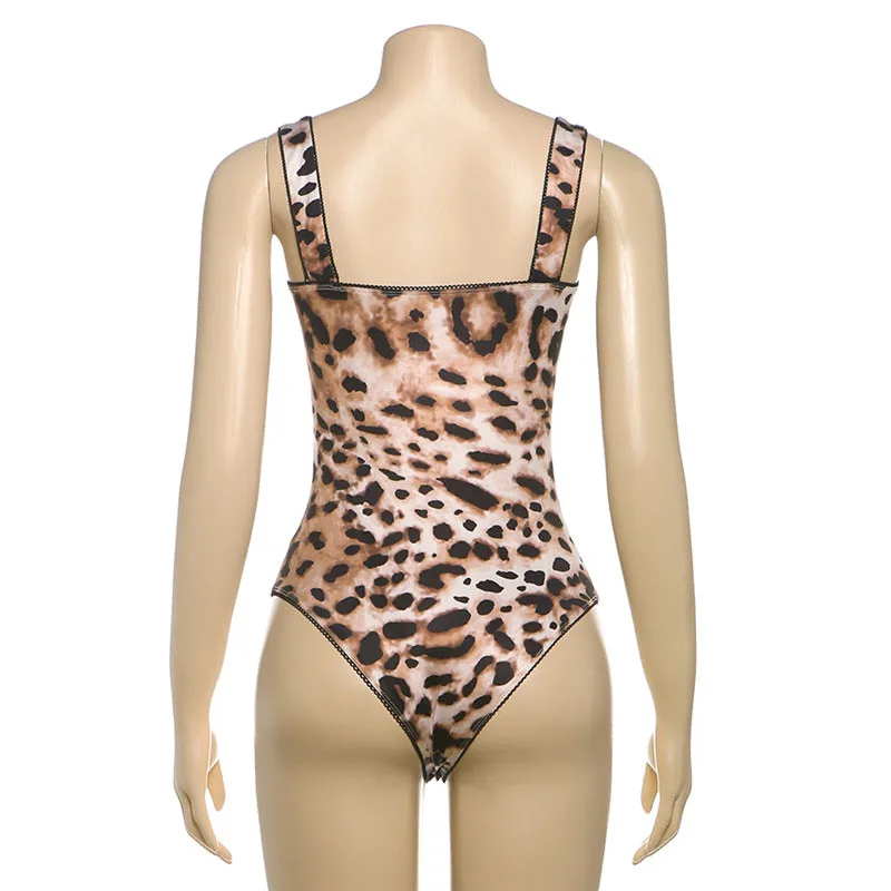 Leopard print bodysuit