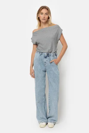 Lexi Off Shoulder Top | Marled Grey