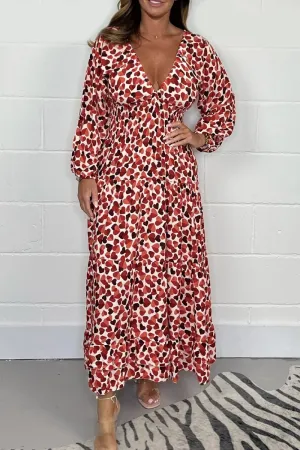 Summer Hot Sale 50% OFFHeart Smocked Midi Dress