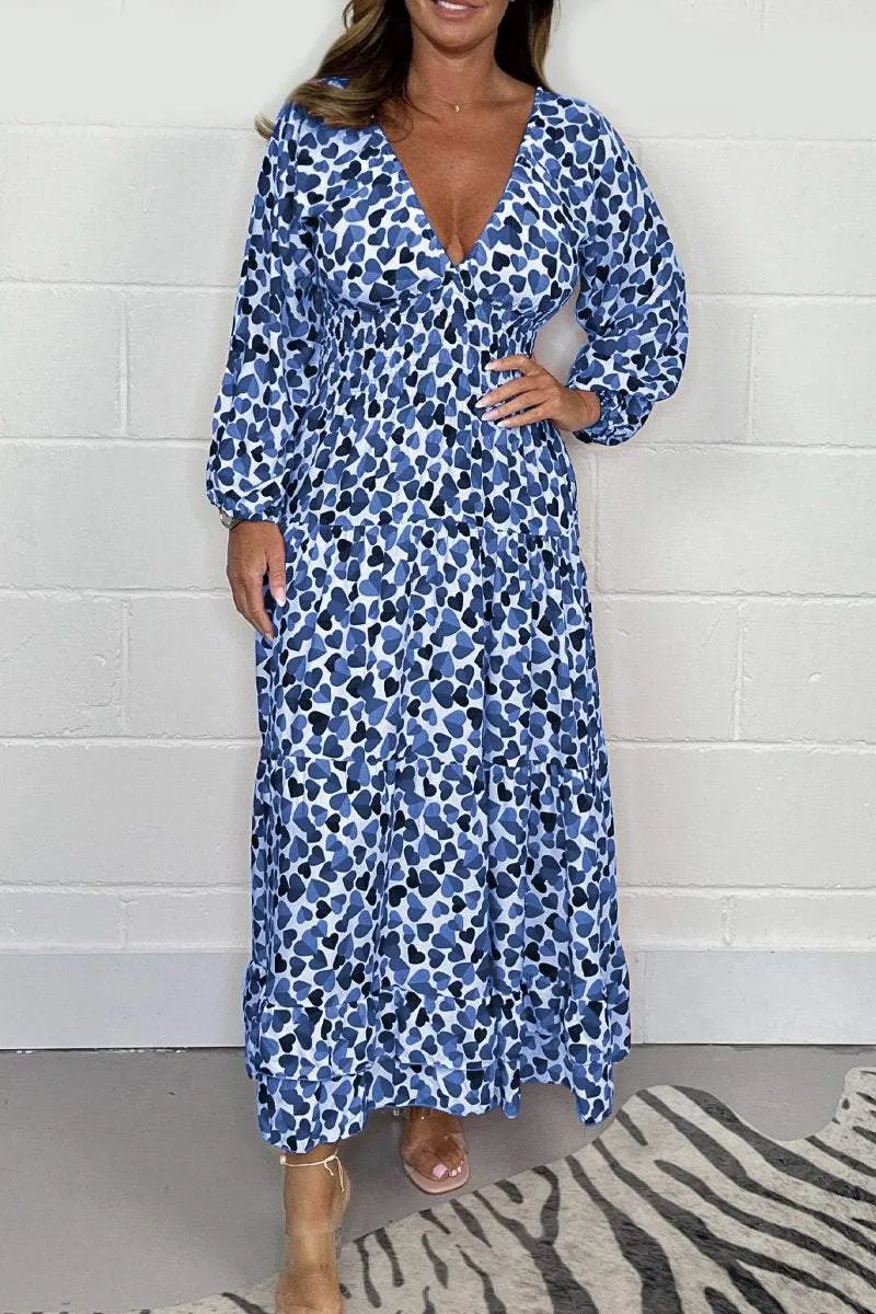 Summer Hot Sale 50% OFFHeart Smocked Midi Dress