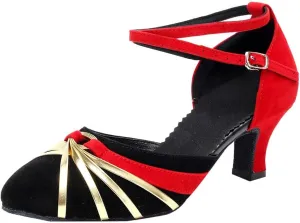 Women's Prom Ballroom Latin Dance Shoes Square Dance Shoes Clear Heels Thick Bottom