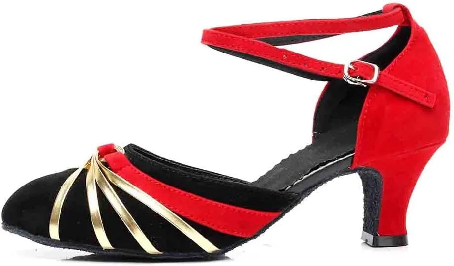 Women's Prom Ballroom Latin Dance Shoes Square Dance Shoes Clear Heels Thick Bottom