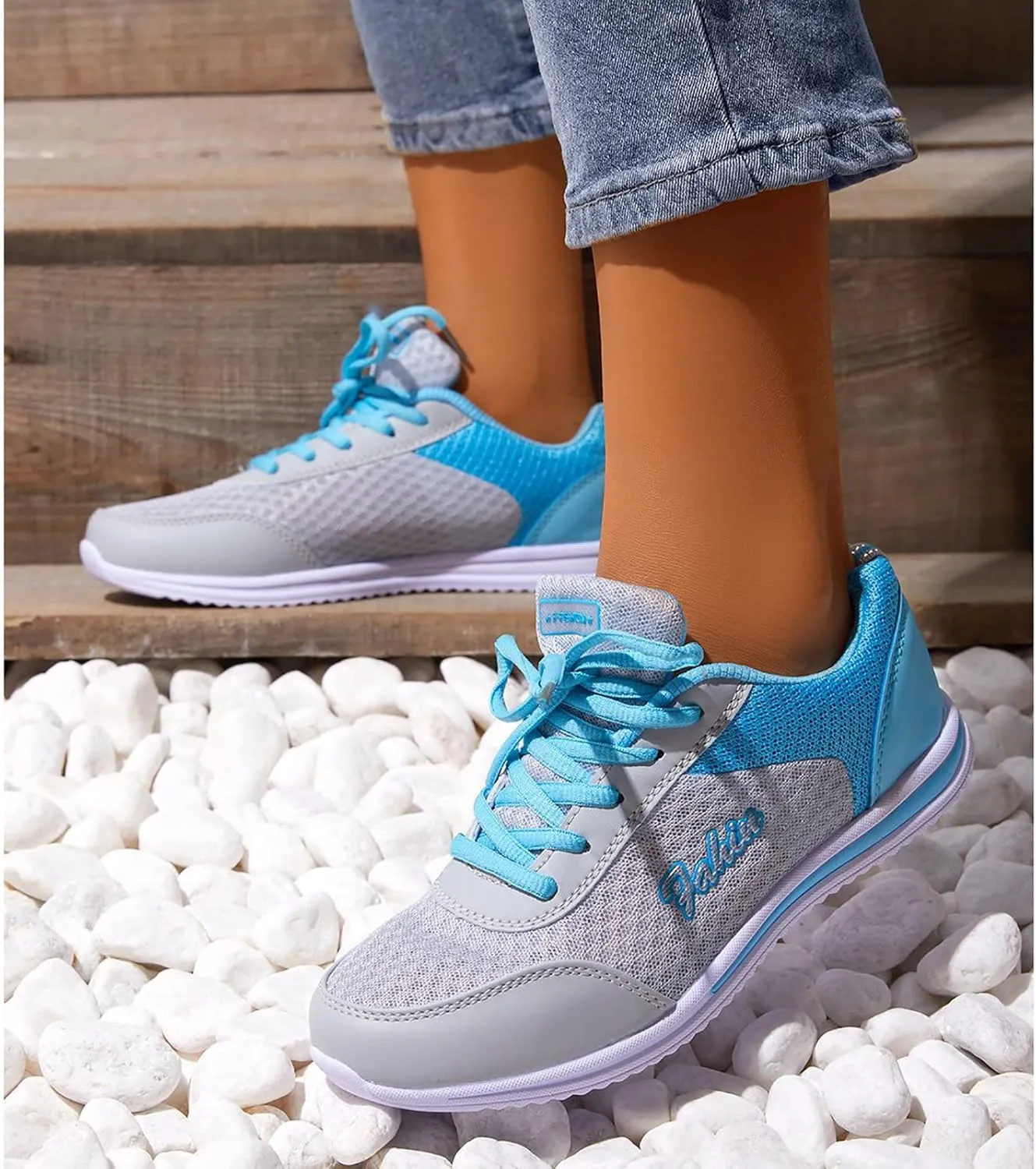 Women's Running Walking Tennis Shoes Comfortable Lace Up Mens Dress Shoes Mesh Breathable Ladies Shoes Casual Chunky Sneakers Black Tennis Shoe Trainers Shoe